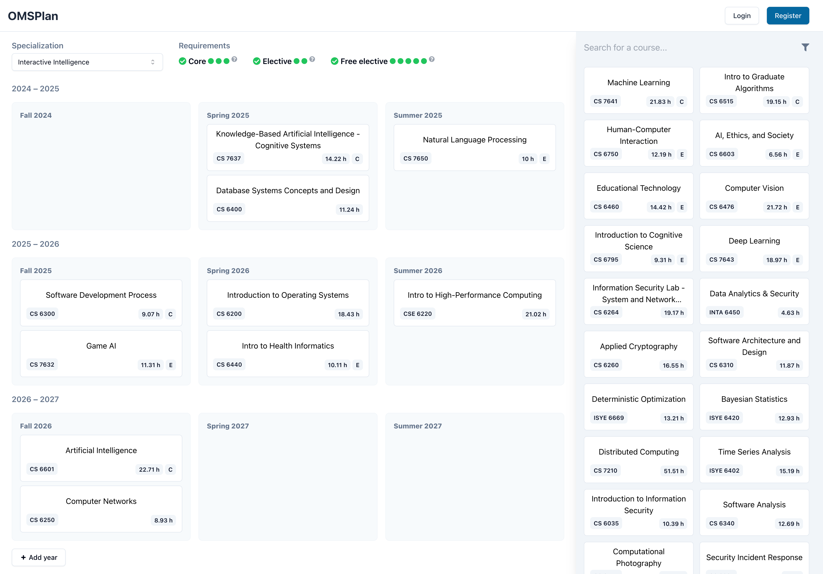 OMSPlan Screenshot